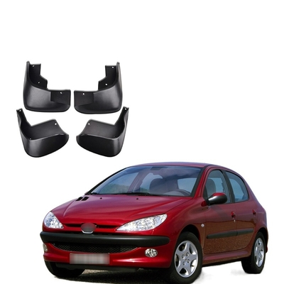 4Pcs η λάσπη κιγκλιδωμάτων αυτοκινήτων της EVA χτυπά τα μπροστινά οπίσθια χτυπήματα λάσπης φρουρών παφλασμών λάσπης Mudflaps για Peugeot 206 το 1998-2012