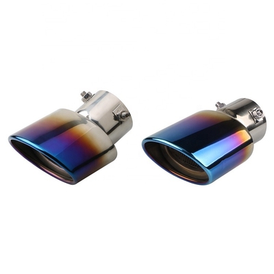 Blue Tip Muffler Tip Car Automotive Automotive Roasted Exhaust Stainless Steel Pipe With Chrome Trim Tail Tail Net Throat