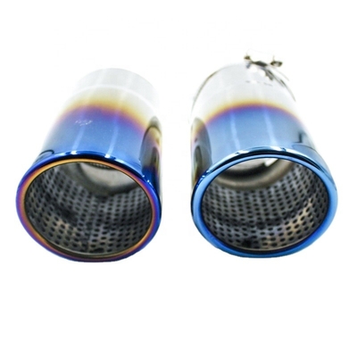 Universal Gold Stainless Steel Titanium Exhaust Throat Flange Titanium Exhaust Tip Tail Pipe For Cars