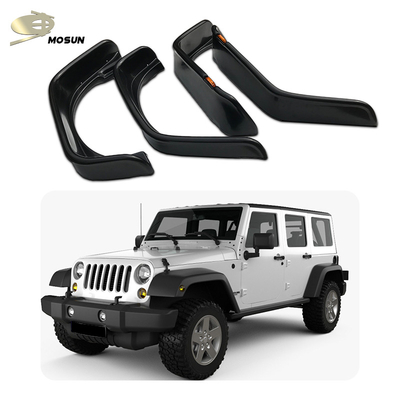 Single Style Mosun Fender Flare Wheel Arch Eyebrow For JEEP COWBOY JK Double Cab With LED Light